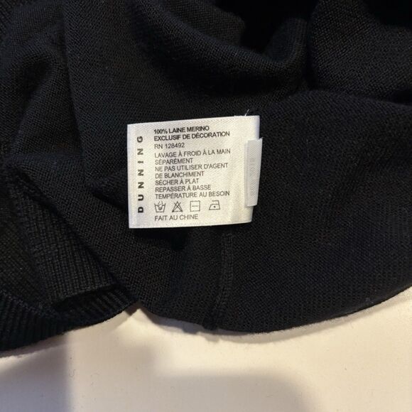 Dunning V-Neck 100% Merino Wool Sweater Men's Large Embroidered Golf - Picture 8 of 9